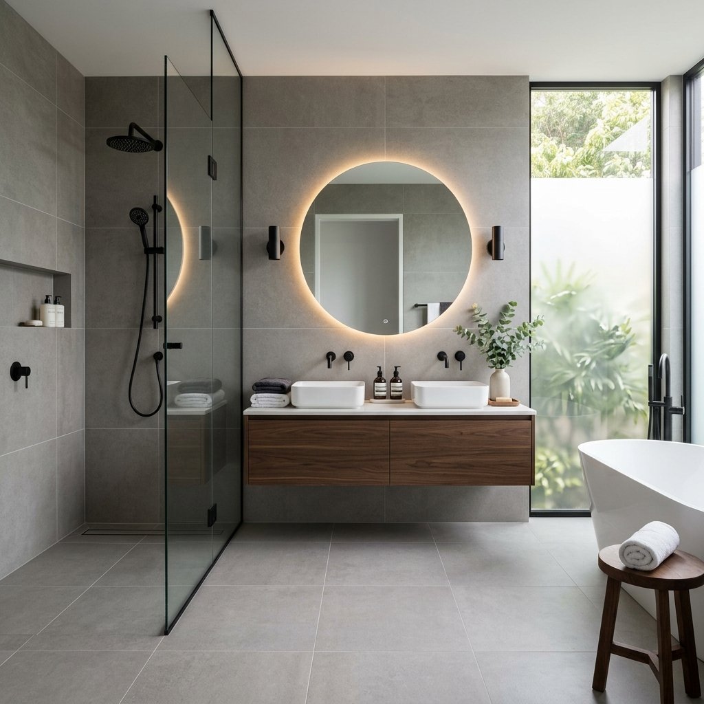 Baño de lujo de diseño moderno